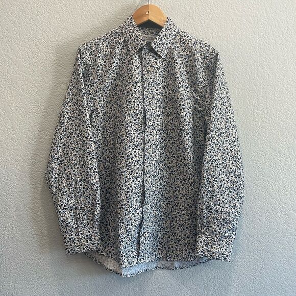Nick Graham Everywhere Modern Fit Long Sleeve Floral Button Down Shirt Small - Picture 1 of 8